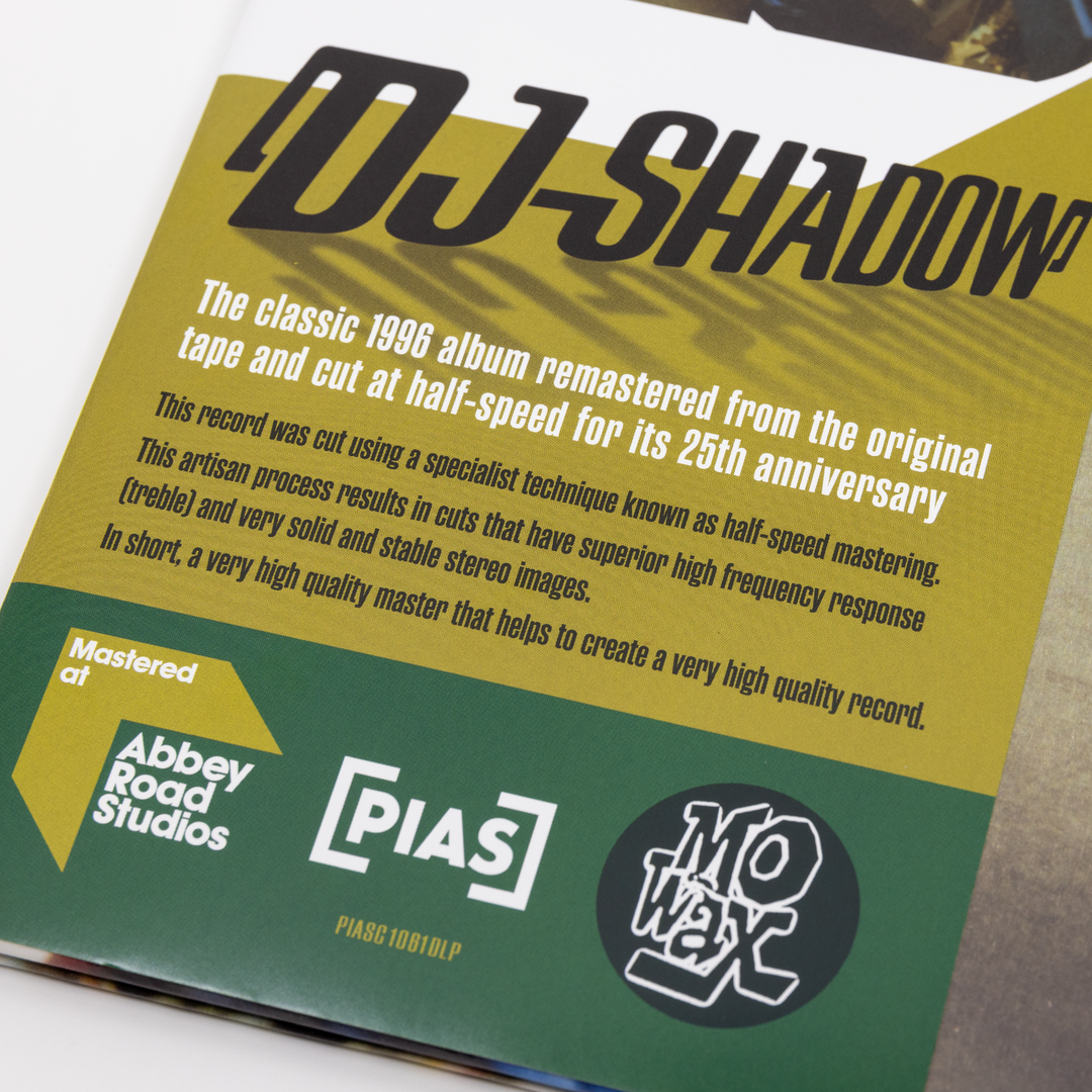 DJ Shadow - Endtroducing 25th Anniversary 2LP Vinyl DJ Shadow - Endtroducing 25th Anniversary 2LP Vinyl