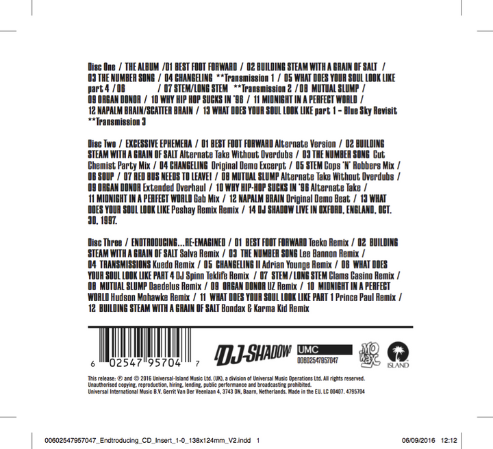 Endtroducing (20th Anniversary Endtrospective Edition) - 3CD